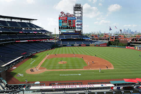 A general view of Citizens Bank Park during a Philadephia Phillies game (Photo by Hunter Martin/Getty Images)