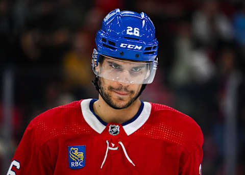 Canadiens defenseman Johnathan Kovacevic would be a huge upgrade for the Canucks’ blueline. Mandatory Credit: David Kirouac-USA TODAY Sports