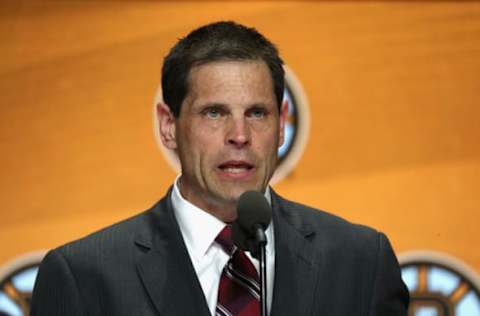 CHICAGO, IL – JUNE 23: General manager Don Sweeney of the Boston Bruins speaks onstage during Round One of the 2017 NHL Draft at United Center on June 23, 2017 in Chicago, Illinois. (Photo by Dave Sandford/NHLI via Getty Images)