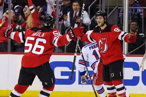 New Jersey Devils center Dawson Mercer (91): Ed Mulholland-USA TODAY Sports