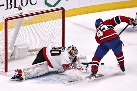 Apr 17, 2021; Montreal, Quebec, CAN; Montreal Canadiens left wing Jonathan Drouin. Mandatory Credit: Jean-Yves Ahern-USA TODAY Sports