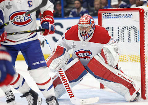 Jul 7, 2021; Tampa, Florida, USA; Montreal Canadiens Carey Price. Mandatory Credit: Kim Klement-USA TODAY Sports