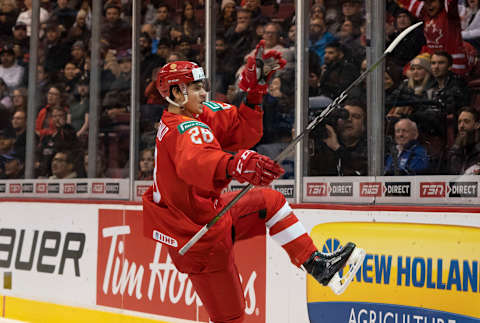 Grigori Denisenko #28 of Russia. (Photo by Rich Lam/Getty Images)