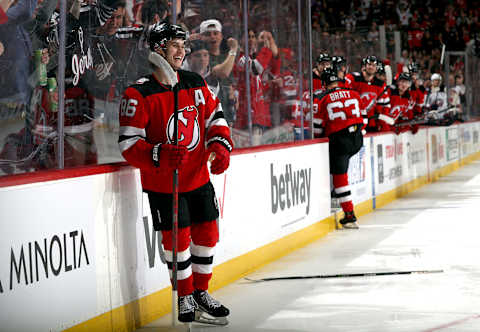 Jack Hughes #86 of the New Jersey Devils. (Photo by Jamie Squire/Getty Images)