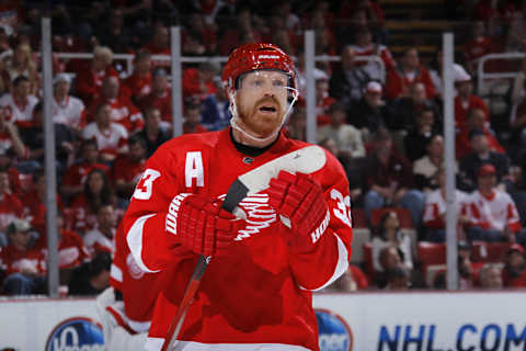 Kris Draper #33 of the Detroit Red Wings. (Photo by Gregory Shamus/Getty Images)