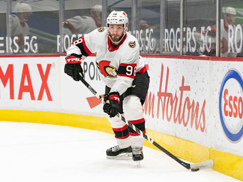 VANCOUVER, BC – APRIL 22: Victor Mete #98 of the Ottawa Senators (Photo by Rich Lam/Getty Images)