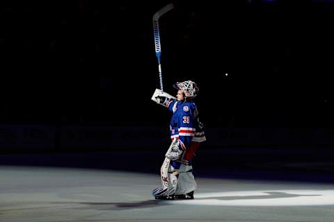 Igor Shesterkin #31 of the New York Rangers (Photo by Sarah Stier/Getty Images)