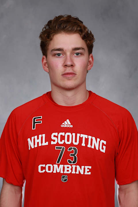 BUFFALO, NY – MAY 30: Harrison Blaisdell poses for a headshot at the NHL Scouting Combine on May 30, 2019 at Harborcenter in Buffalo, New York. (Photo by Bill Wippert/NHLI via Getty Images)