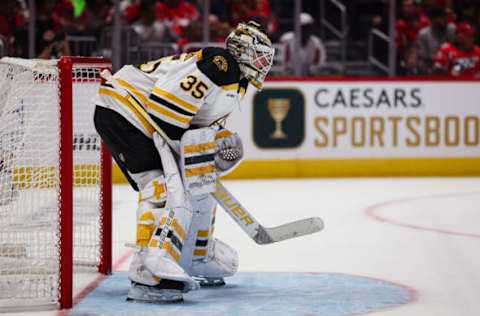 Linus Ullmark #35, Boston Bruins (Photo by Scott Taetsch/Getty Images)