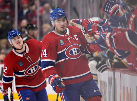 Nov 12, 2022; Montreal, Quebec, CAN; Montreal Canadiens forward Nick Suzuki. Mandatory Credit: Eric Bolte-USA TODAY Sports