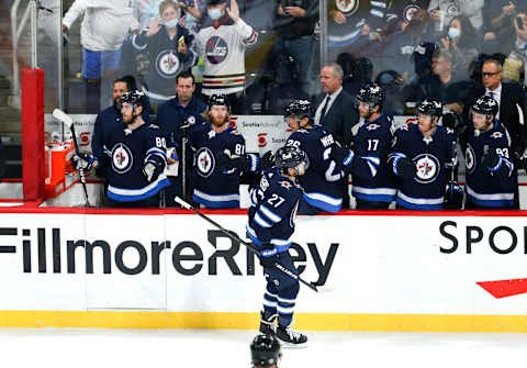 Winnipeg Jets, Nikolaj Ehlers (27). Mandatory Credit: Terrence Lee-USA TODAY Sports