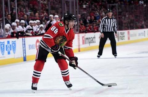 NHL Power Rankings: Chicago Blackhawks right wing Patrick Kane (88) skates with the puck against the Ottawa Senators during the first period at the United Center. Mandatory Credit: Mike DiNovo-USA TODAY Sports