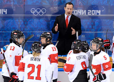 Canada’s head coach Kevin Dineen (Photo credit should read JONATHAN NACKSTRAND/AFP via Getty Images)