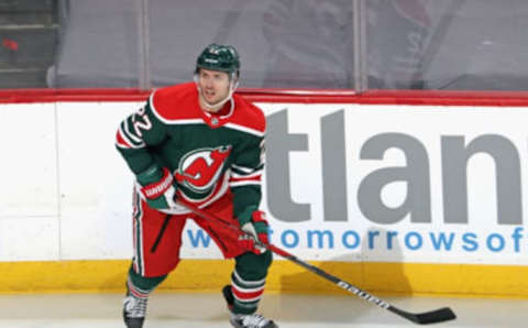 NEWARK, NEW JERSEY – MARCH 16: Ryan Murray #22 of the New Jersey Devils skates against the Buffalo Sabres at the Prudential Center on March 16, 2021 in Newark, New Jersey. (Photo by Bruce Bennett/Getty Images)