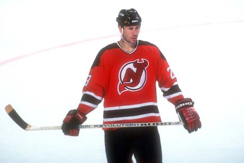 Dave Andreychuk #23 of the New Jersey Devils. (Photo by Mitchell Layton/Getty Images)