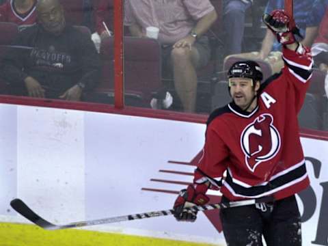 Randy McKay of the New Jersey Devils: (Tom Copeland/ALLSPORT)[/caption]