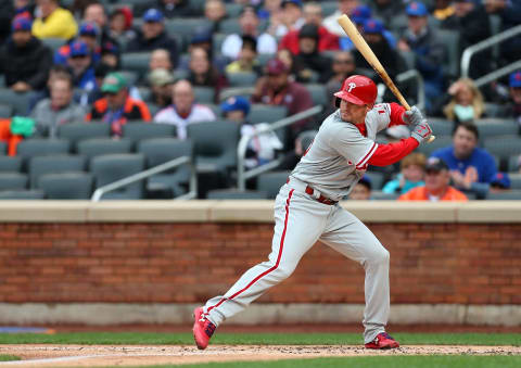 Hopefully, Knapp’s hit on Sunday against the Rays will get him started. Photo by Rich Schultz/Getty Images.