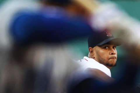 BOSTON, MA – JULY 17: Eduardo Rodriguez 52 of the Boston Red Sox delivers in the first inning of a game against the Toronto Blue Jays at Fenway Park on July 17, 2017 in Boston, Massachusetts. (Photo by Adam Glanzman/Getty Images)