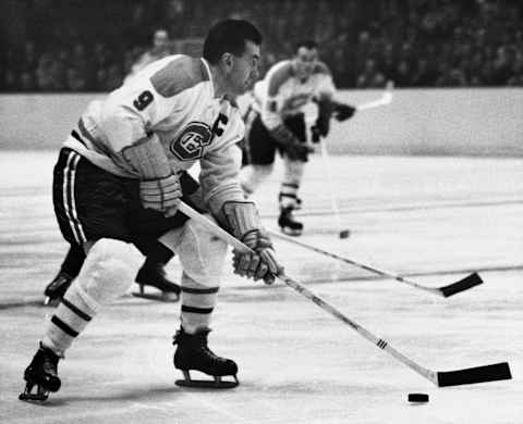 MONTREAL – UNDATED: Maurice “Rocket” Richard #9 of the Montreal Canadiens (Photo by Robert Riger/Getty Images)