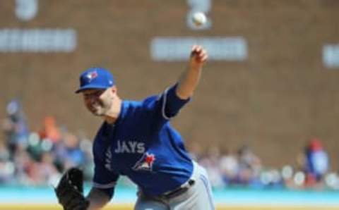 Happ, the top available starter on the market, will be the bidding-war prize. Photo by Leon Halip/Getty Images.