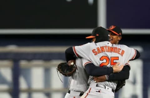 NEW YORK, NY – APRIL 05: Outfielders Trey Mancini