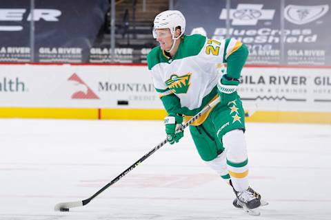 Nick Bjugstad has six goals and 11 assists for the Minnesota Wild during the regular season this year. (Photo by Christian Petersen/Getty Images)