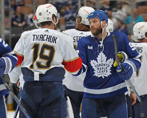 TORONTO, CANADA – MAY 12: Ryan O’Reilly #90 of the Toronto Maple Leafs . (Photo by Claus Andersen/Getty Images)