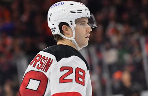 New Jersey Devils defenseman Damon Severson (28): Eric Hartline-USA TODAY Sports