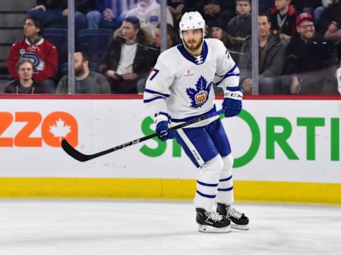 LAVAL, QC – MARCH 08: Timothy Liljegren #7 of the Toronto Marlies skates against the Laval Rocket during the AHL game at Place Bell on March 8, 2019 in Laval, Quebec, Canada. The Toronto Marlies defeated the Laval Rocket 3-0. (Photo by Minas Panagiotakis/Getty Images)