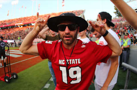 RALEIGH, NC – SEPTEMBER 21: Carolina Hurricane Jordan Martinook during the 1st half of the NC State Wolfpack game versus the Ball State Cardinals on September 21st, 2019 at PNC Arena in Raleigh, NC. (Photo by Jaylynn Nash/Icon Sportswire via Getty Images)