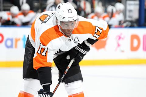 NEW YORK, NY – JANUARY 29: Wayne Simmonds #17 of the Philadelphia Flyers skates against the New York Rangers at Madison Square Garden on January 29, 2019 in New York City. The Philadelphia Flyers won 1-0. (Photo by Jared Silber/NHLI via Getty Images)