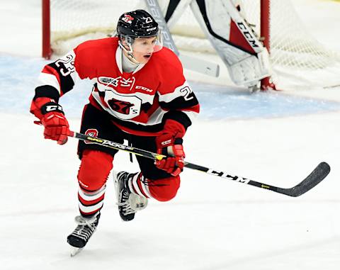 Marco Rossi #23 of the Ottawa 67s (Photo by Graig Abel/Getty Images)