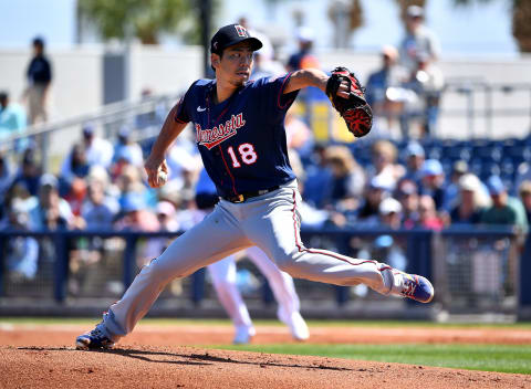 Former Los Angeles Dodgers SP Kenta Maeda (Photo by Mark Brown/Getty Images)