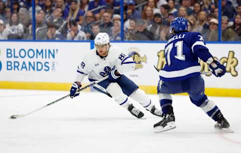 William Nylander #88 of the Toronto Maple Leafs. (Photo by Mike Ehrmann/Getty Images)