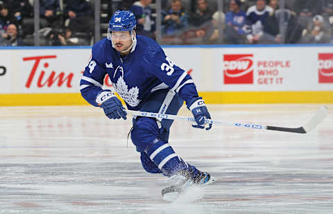 TORONTO, CANADA – JANUARY 25: Auston Matthews #34 of the Toronto Maple Leafs l (Photo by Claus Andersen/Getty Images)