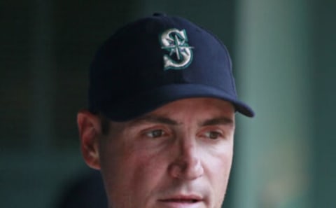 Rangers general manager Chris Young during his days as a pitcher in Seattle. Tim Heitman-USA TODAY Sports