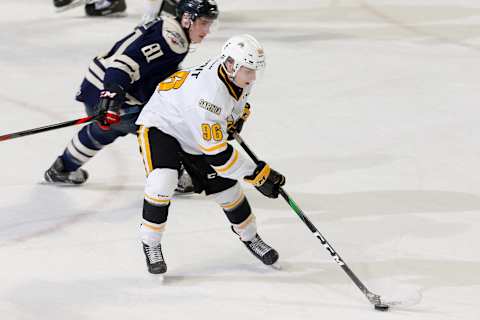 WINDSOR, ONTARIO – FEBRUARY 18: Forward Ty Voit (Photo by Dennis Pajot/Getty Images)