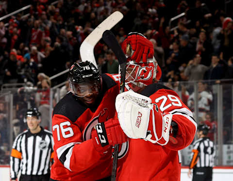 P.K. Subban #76 of the New Jersey Devils. (Photo by Elsa/Getty Images)