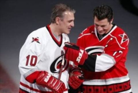 Jan 30, 2011; Raleigh, NC, USA; Carolina Hurricanes former player Rod Brind