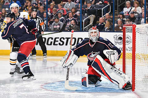 COLUMBUS, OH – APRIL 18: Goaltender Sergei Bobrovsky