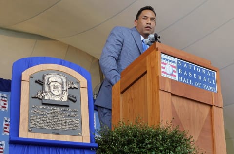 COOPERSTOWN, NY – JULY 24: Roberto Allomar  (Photo by Jim McIsaac/Getty Images)