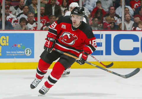 Sergei Brylin #18 of the New Jersey Devils (Photo by: Jim McIsaac/Getty Images)