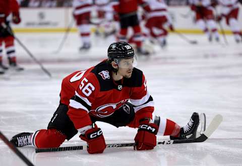 Trades between rivals are rare, but Erik Haula can show the Flyers why such trades can be mutually beneficial. (Photo by Elsa/Getty Images)