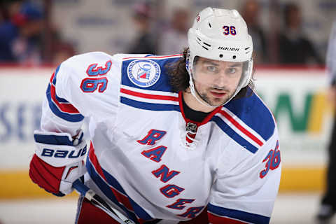 GLENDALE, AZ – DECEMBER 29: Mats Zuccarello #36 of the New York Rangers during the first period of the NHL game against the Arizona Coyotes at Gila River Arena on December 29, 2016 in Glendale, Arizona. (Photo by Christian Petersen/Getty Images)