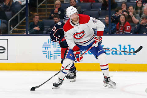 Apr 13, 2022; Columbus, Ohio, USA; Montreal Canadiens right wing Joel Armia. Mandatory Credit: Russell LaBounty-USA TODAY Sports