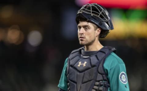 Catcher Tom Murphy of the Seattle Mariners (Photo by Stephen Brashear/Getty Images)