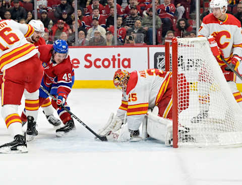 Nov 14, 2023; Montreal, Quebec, CAN; Montreal Canadiens forward Rafael Harvey-Pinard. Mandatory Credit: Eric Bolte-USA TODAY Sports