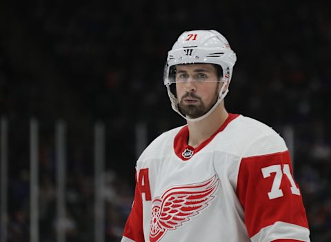 Dylan Larkin #71 of the Detroit Red Wings. (Photo by Bruce Bennett/Getty Images)