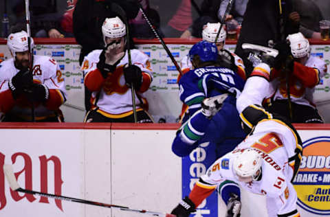 NHL: Calgary Flames at Vancouver Canucks