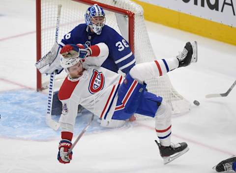 May 8, 2021; Toronto, Ontario, CAN; Montreal Canadiens Joel Edmundson. Mandatory Credit: Dan Hamilton-USA TODAY Sports